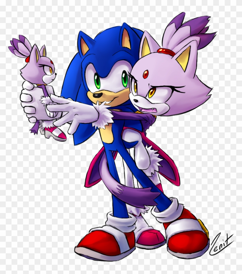 Baby Blaze The Cat And Silver The Hedgehog Clipart #711564