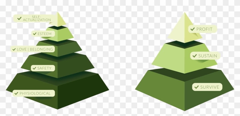 Maslows And Business Goals Pyramids - Christmas Tree Clipart