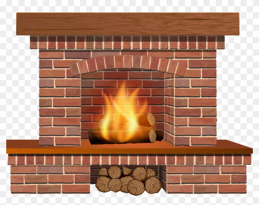 Christmas Fireplace Clipart - Png Download