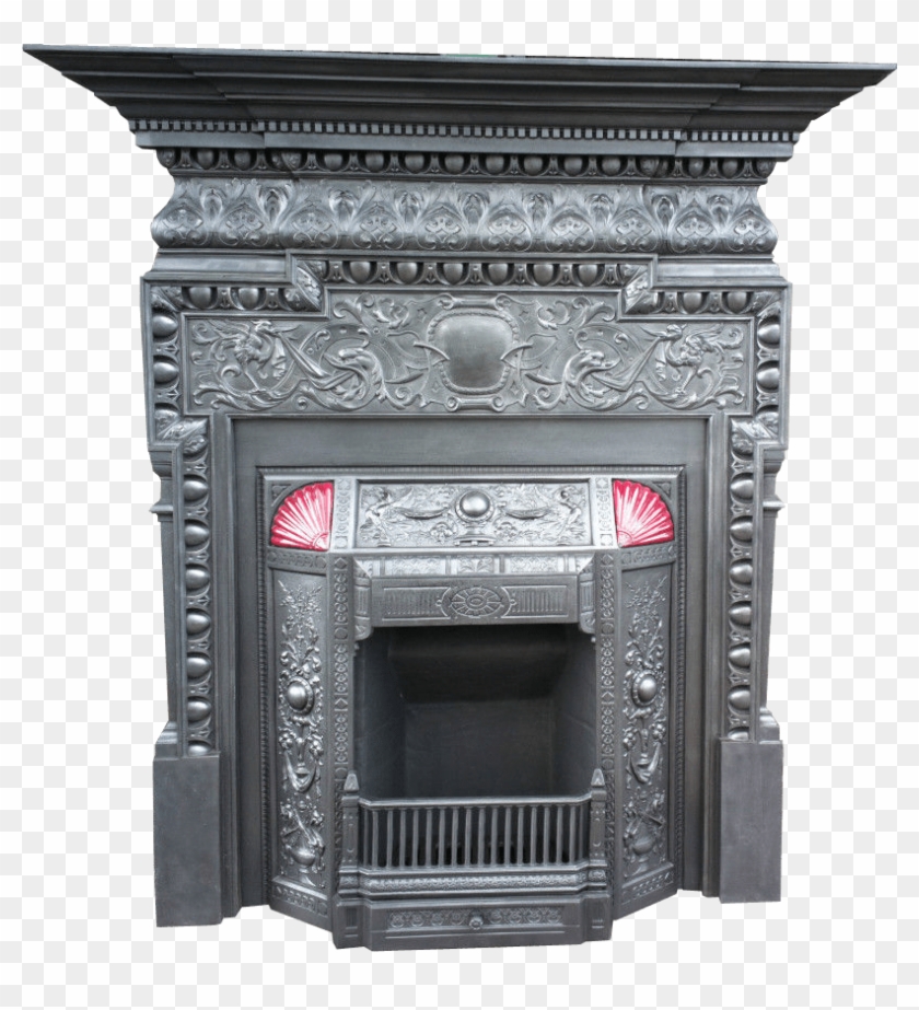 Cast Iron Victorian Fireplace Transparent Background - Victorian Fireplace Transparent Background Clipart #712042