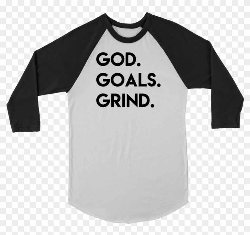 God Goals Grind Raglan Shirt - Birthday Shirts For 8 Year Girl Clipart #712258