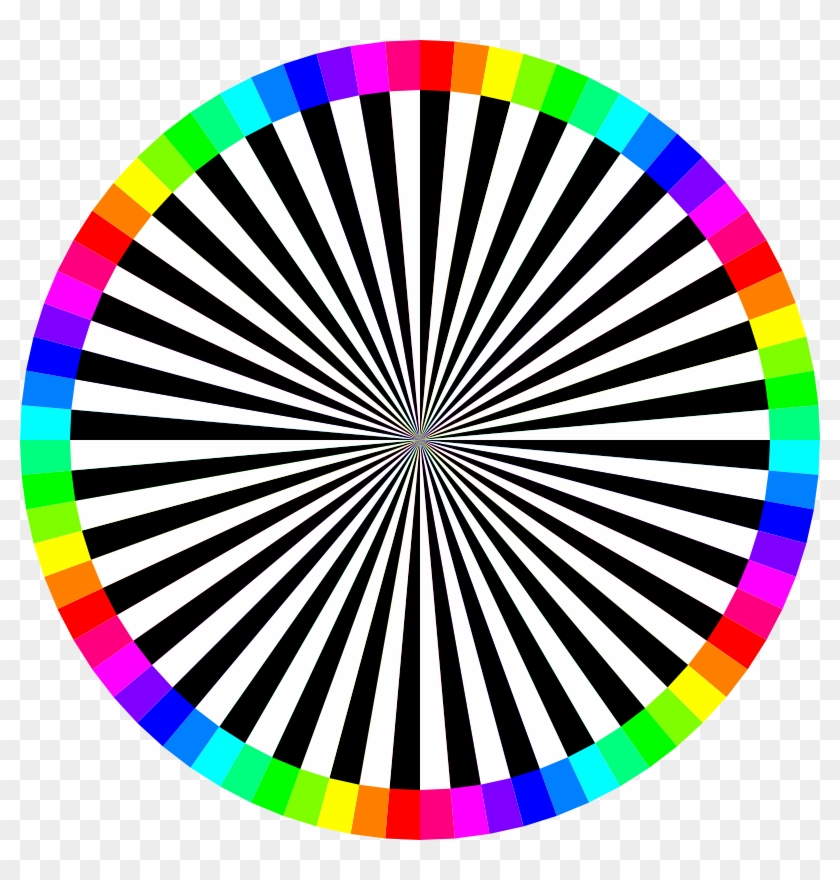 Black White And 12 Color Combo 72gon - Back Focus Chart A4 Clipart #712860