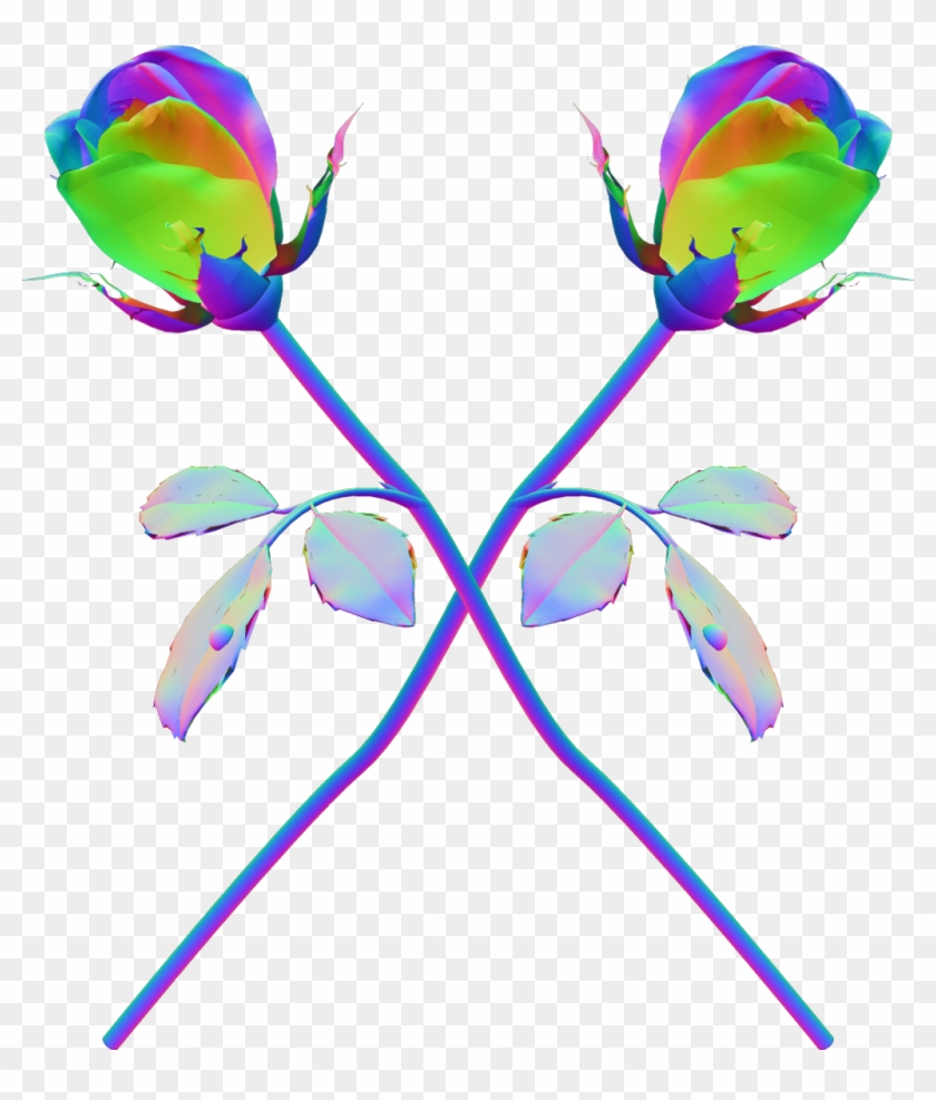 Roses Sticker - Psychedelic Png Clipart #713372