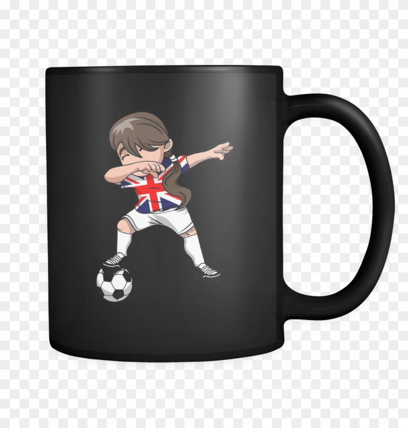 British Dabbing Soccer Girl - Wedding Mug Designs Clipart #713445