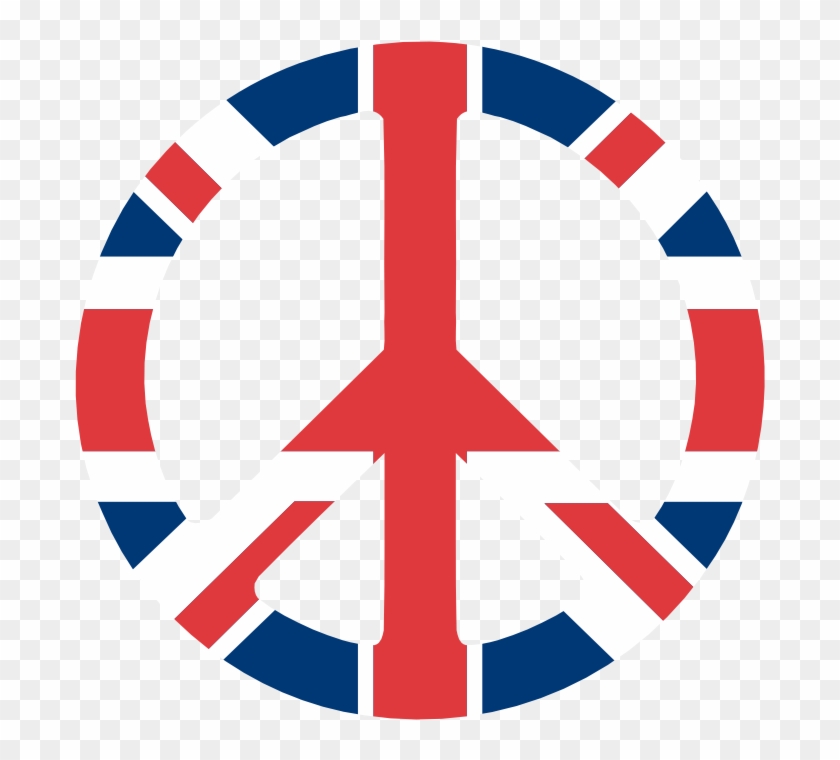 Scalable Vector Graphics Uk Flag Peace Sign Scallywag - Union Jack In Heart Peace Sign Clipart