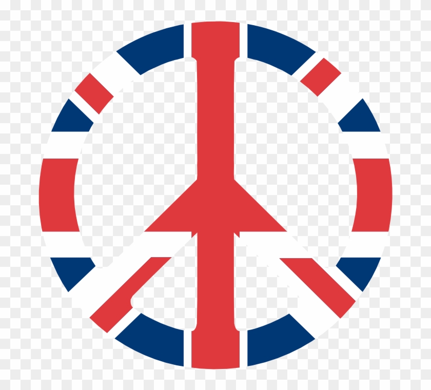 Scalable Vector Graphics Uk Flag Peace Sign Scallywag - Union Jack In Heart Peace Sign Clipart #713526