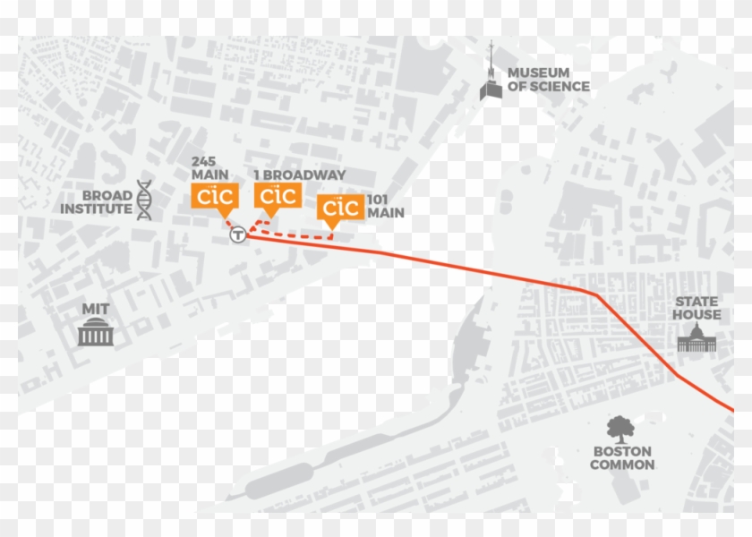 Vector Boston Cambridge Map Lighter Version-01 - Graphic Design Clipart