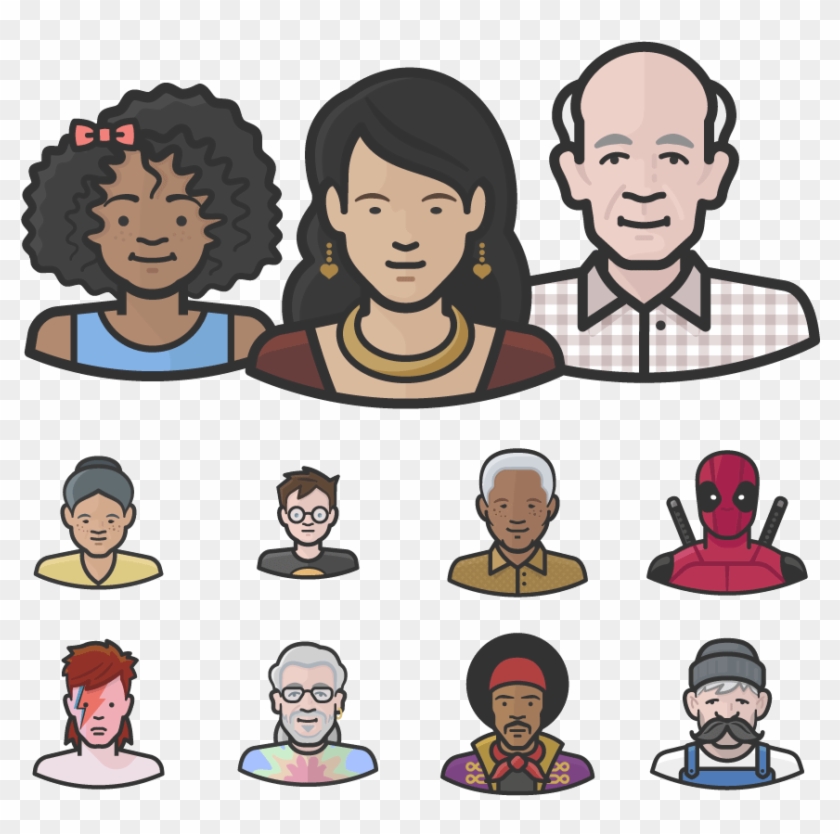 Diversity Avatars Preview - Cartoon Clipart