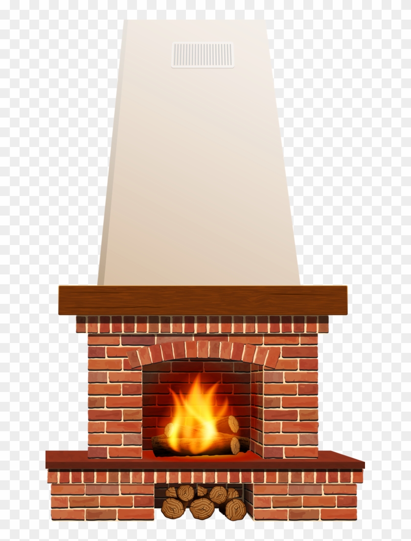 Fireplace Clipart Home - Christmas Fireplace Clipart - Png Download #713869
