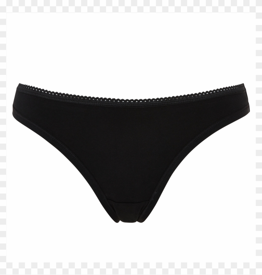 Thong In Black - Undergarment Clipart