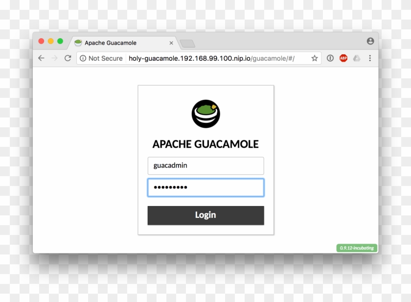 Guacamole Login Screen - Apache Guacamole Clipart #714087