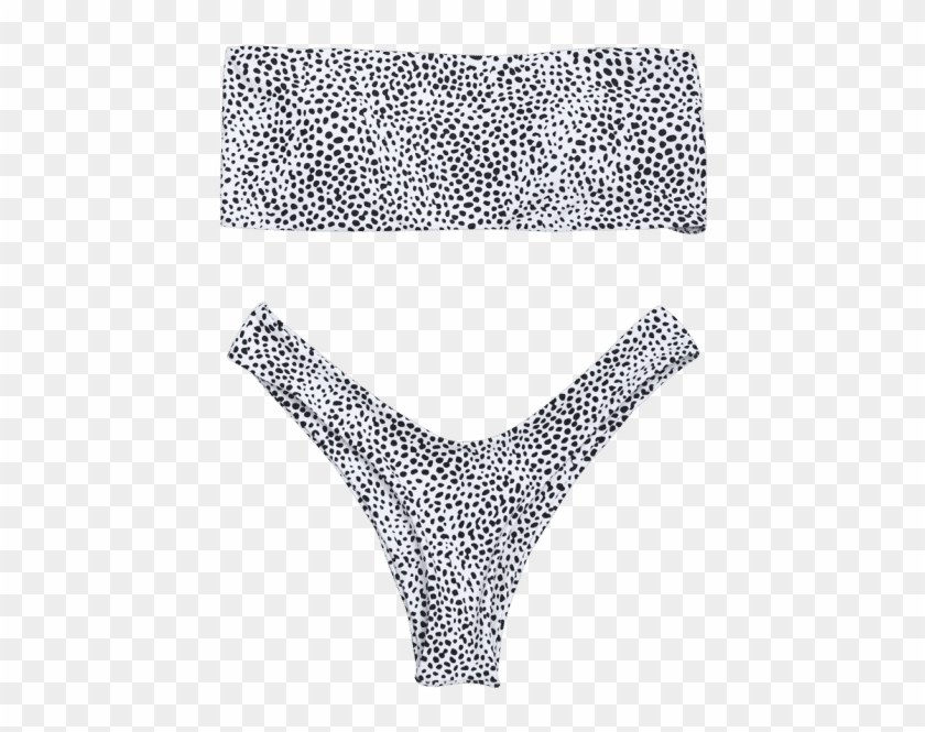558 X 744 3 - Leopard Print Bandeau Bikini Clipart