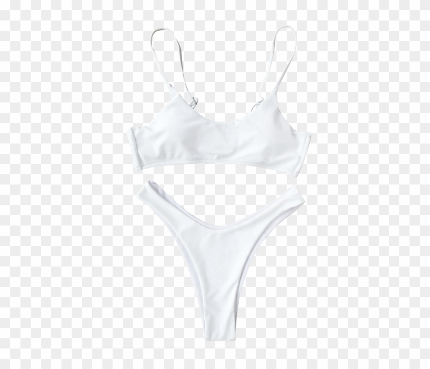 Cami Padded Thong Bathing Suit Suits White - Thong Clipart #714587