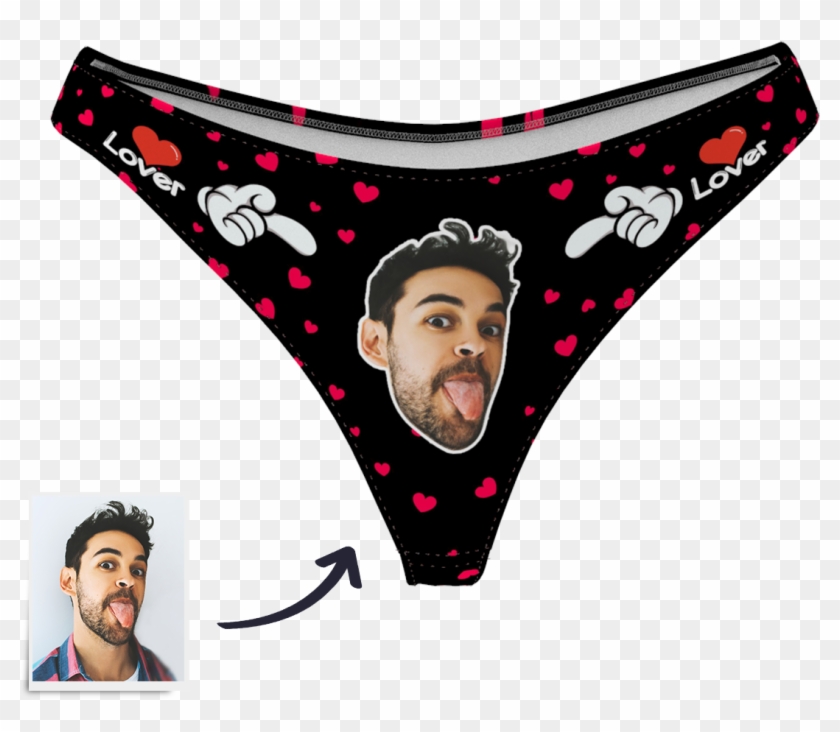 Women's Custom Face Thong Panty - Thong Clipart #714612