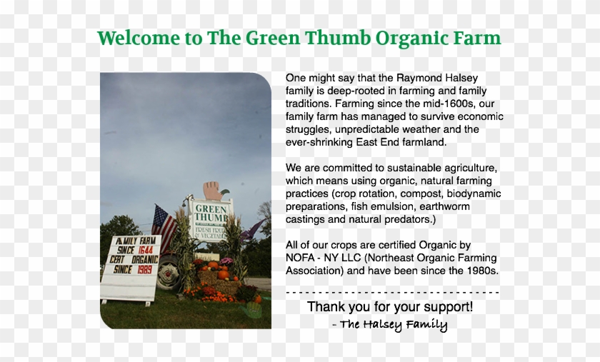Welcome To The Green Thumb Organic Farm One Might Say - House Clipart