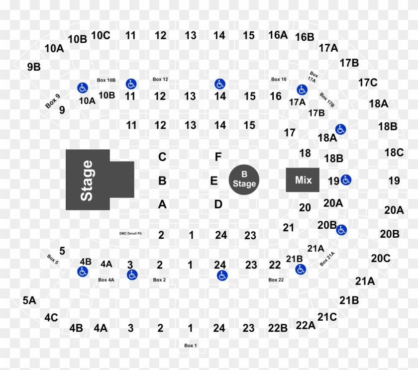 Full Map - San Diego Pechanga Arena Muse Seating Chart Clipart #715049