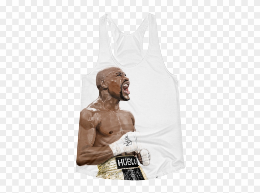 Mayweather Painted Women's Racerback Tank - Active Tank Clipart