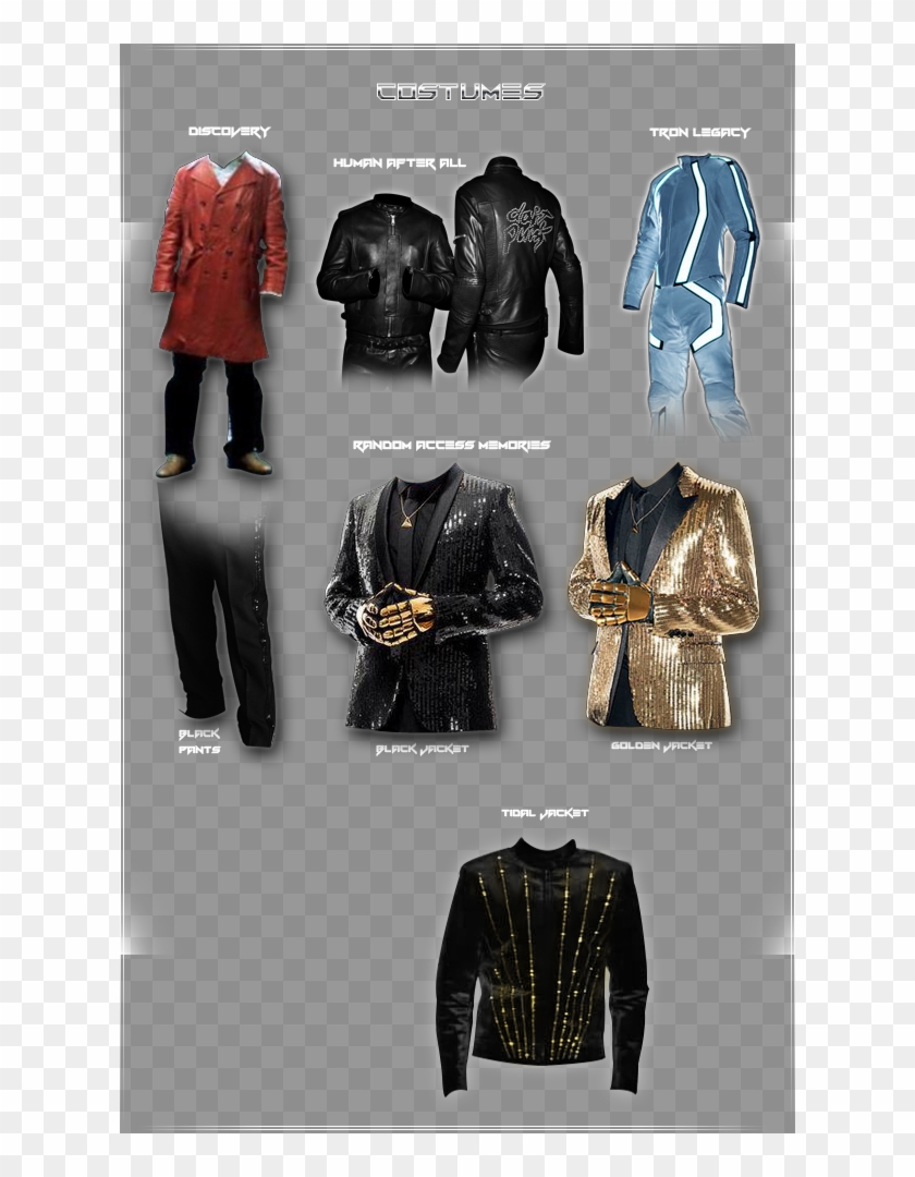 Golden History Guyman Comparaison Costumes - Daft Punk Starboy Jacket Clipart #715447