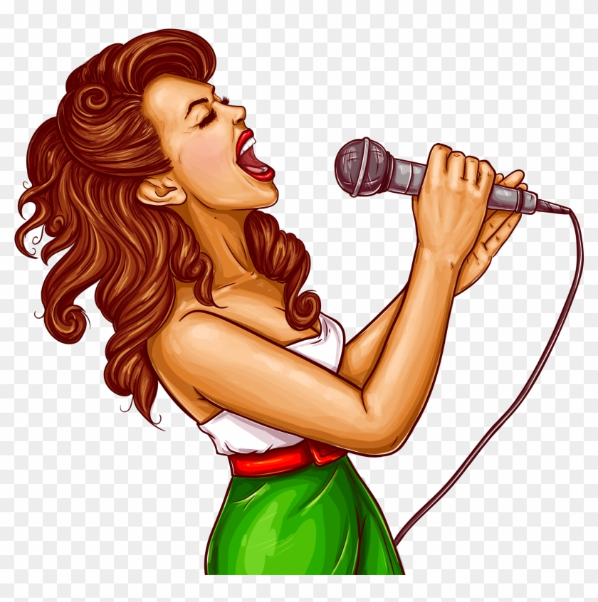 Download - Singing Girl Clipart