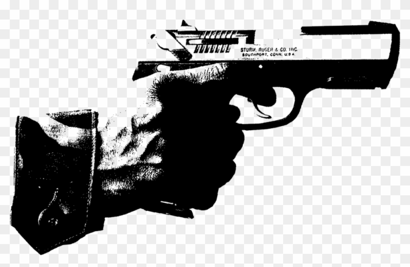 Black And White Gun Png Clipart #715477