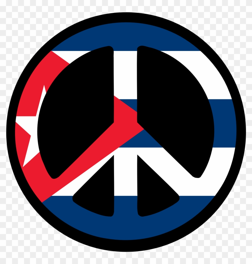 Cuba Flag Peace Symbol Fav Wall Paper Background 555px - Paper Clipart #716000