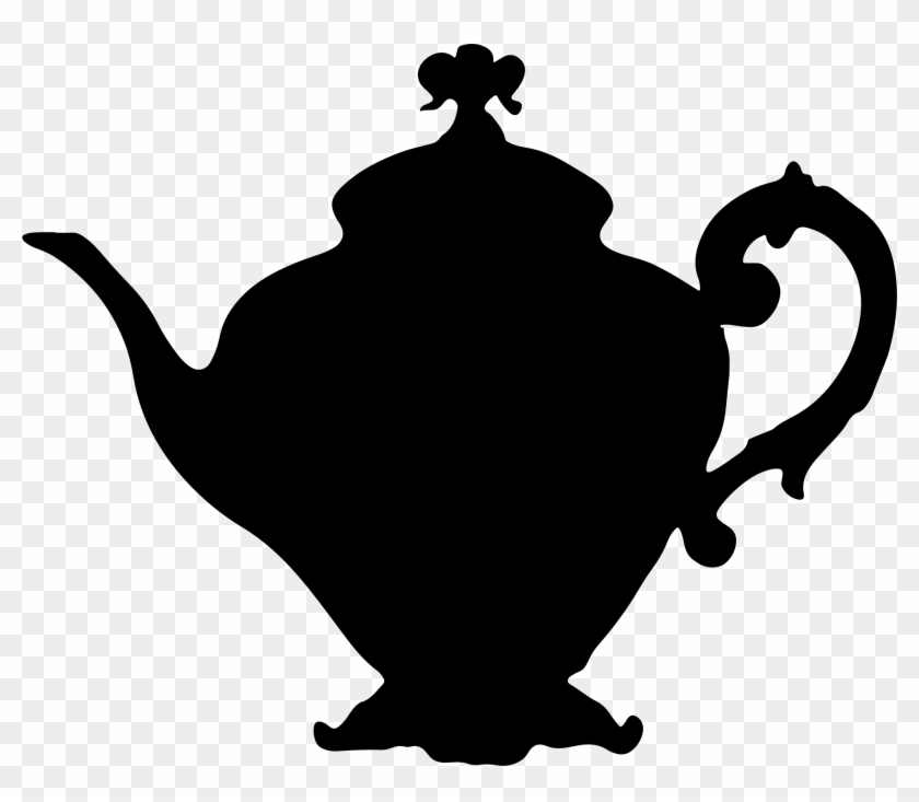 Teapot Silhouette Transparent Image Clipart - Alice In Wonderland Teapot Silhouette - Png Download #716240