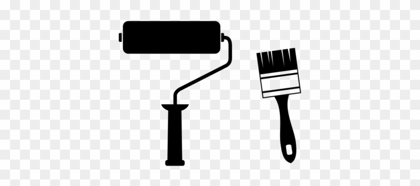 Paintbrush Paint Rollers House Painter And Decorator - Paint Roller Clip Art - Png Download #716453