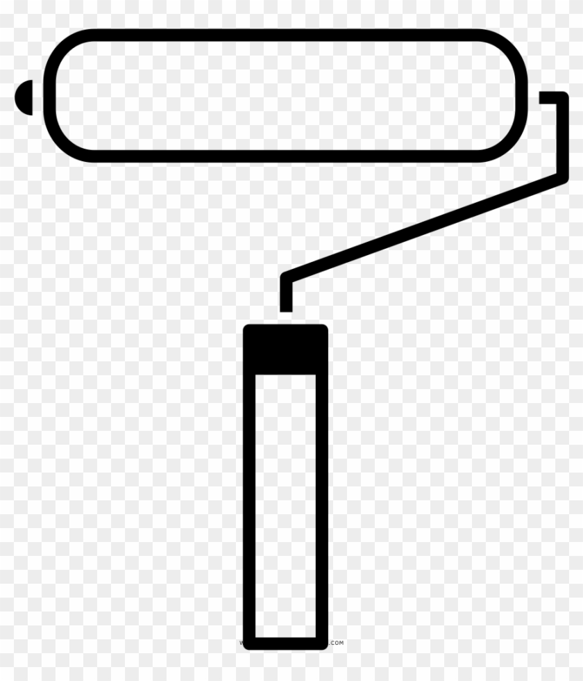 Paint Roller Coloring Page - Desenho De Um Rolo De Pintura Clipart