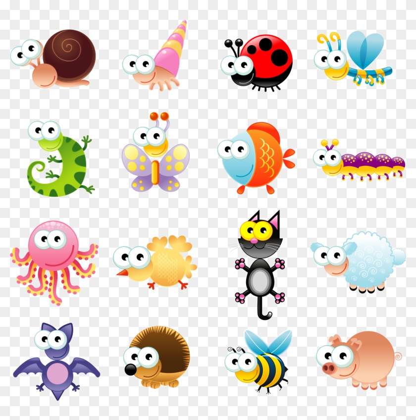 Vector Black And White Stock Bunny Clip Art Animals - Cartoon Animals And Insects - Png Download #716969