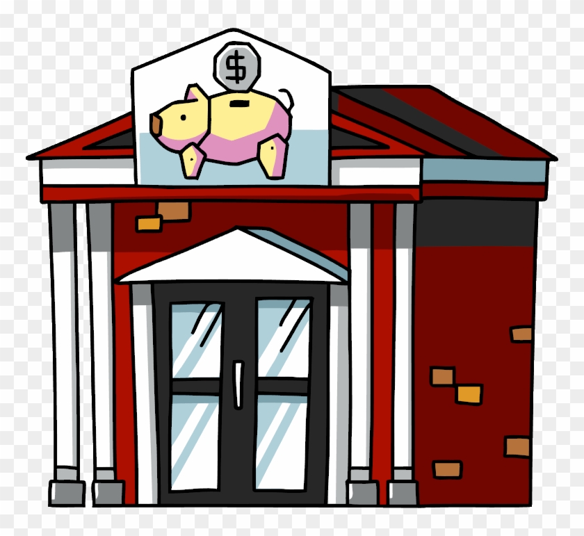 Bank Cartoon Png - Bank Building Bank Clipart Png Transparent Png #718087