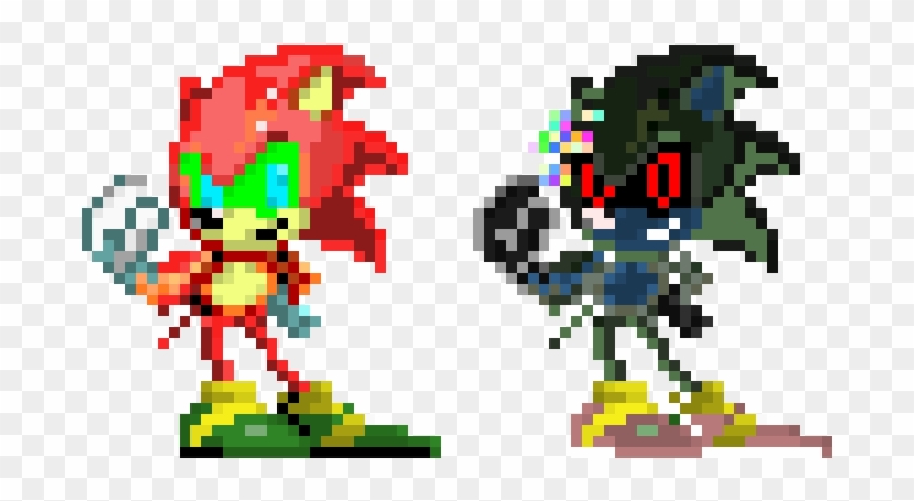 Retro The Hedgehog - Sonic Characters Pixel Art Clipart #718111