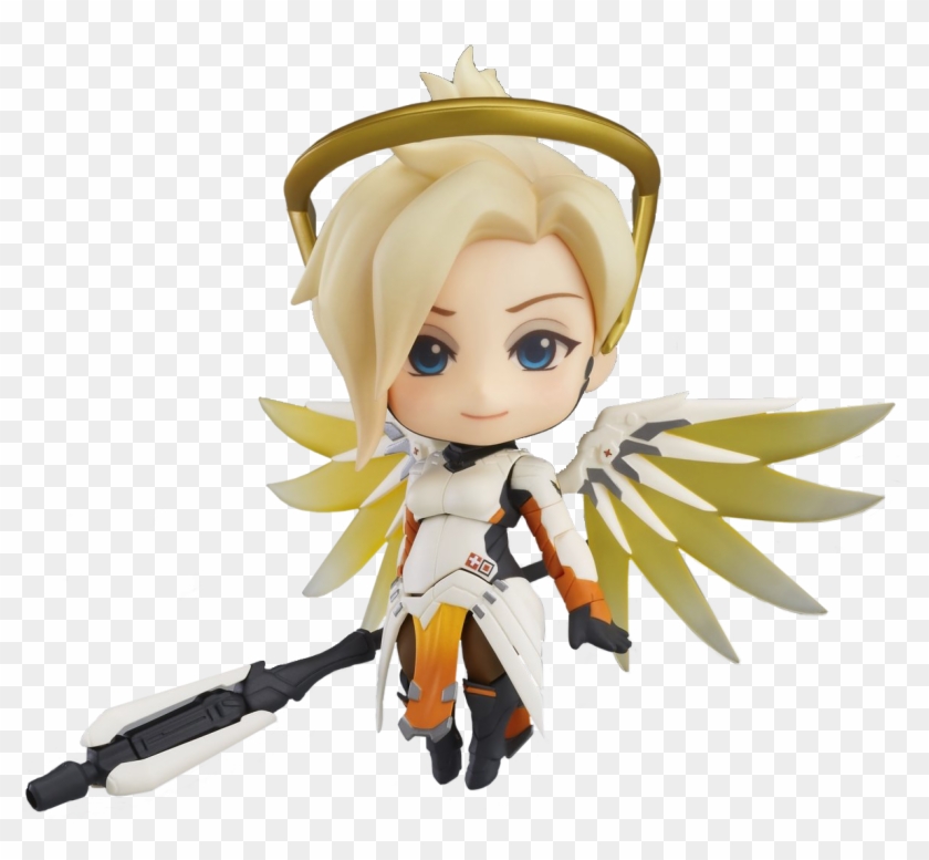 Mercy Classic Skin 4” Nendoroid Action Figure - Cute But Deadly Overwatch Mystery Figure Clipart