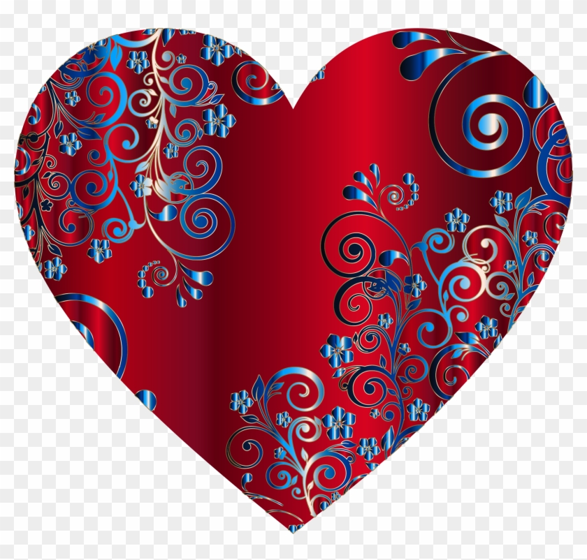 Picture Black And White Download Prismatic Floral Flourish - Floral Flourish Heart Clipart