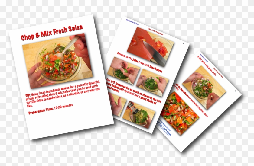 Chop And Mix Fresh Salsa Picture Book Recipe - Dish Clipart #719486