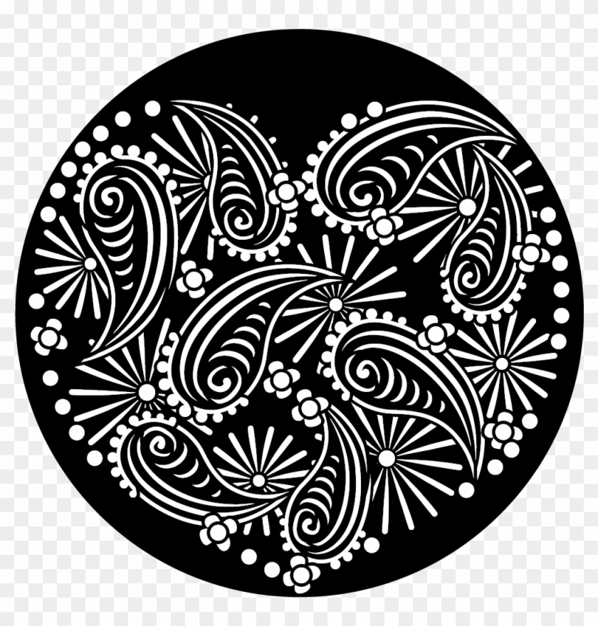 Apollo Design Me-9093 Paisley Heart Steel Pattern - Assiette Noir Et Blanc Clipart #719609