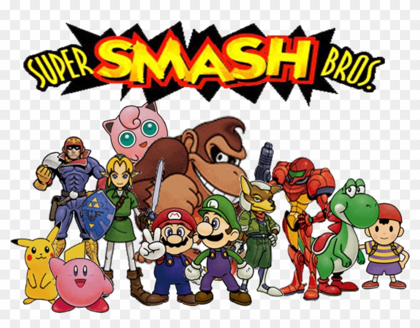 Super Smash Bros Logo - Super Smash Bros 64 Clipart #719677