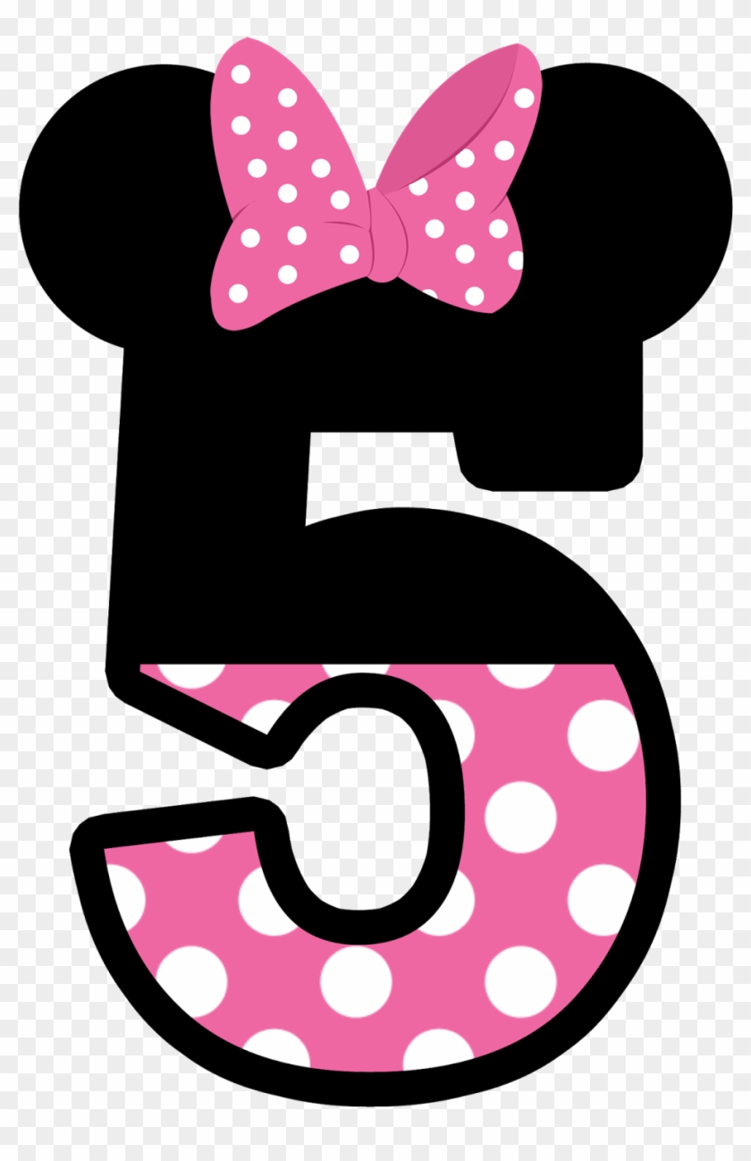 Numeros Estilo Minnie En Rosa - Minnie Mouse Number 6 Clipart #719731