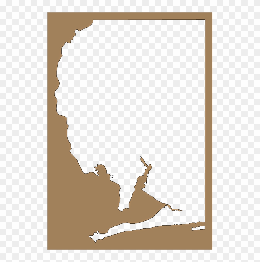 A Plain Frame Map Of Santa Rosa - Illustration Clipart