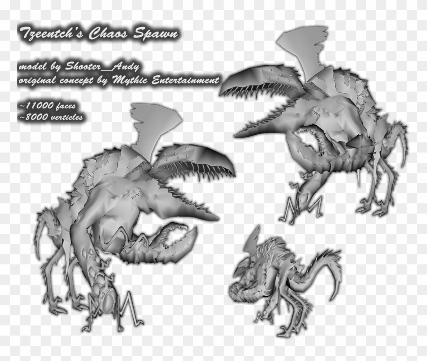 Tzeentch's Chaos Spawn - Gods Of The Old World Clipart