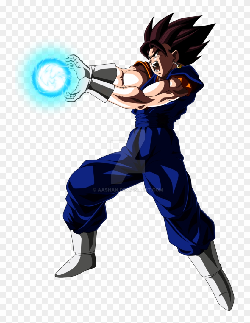 Vegito Kamehameha Pose Shooting Colored With Ball By - Dragon Ball Z Kamehameha Png Clipart #722449