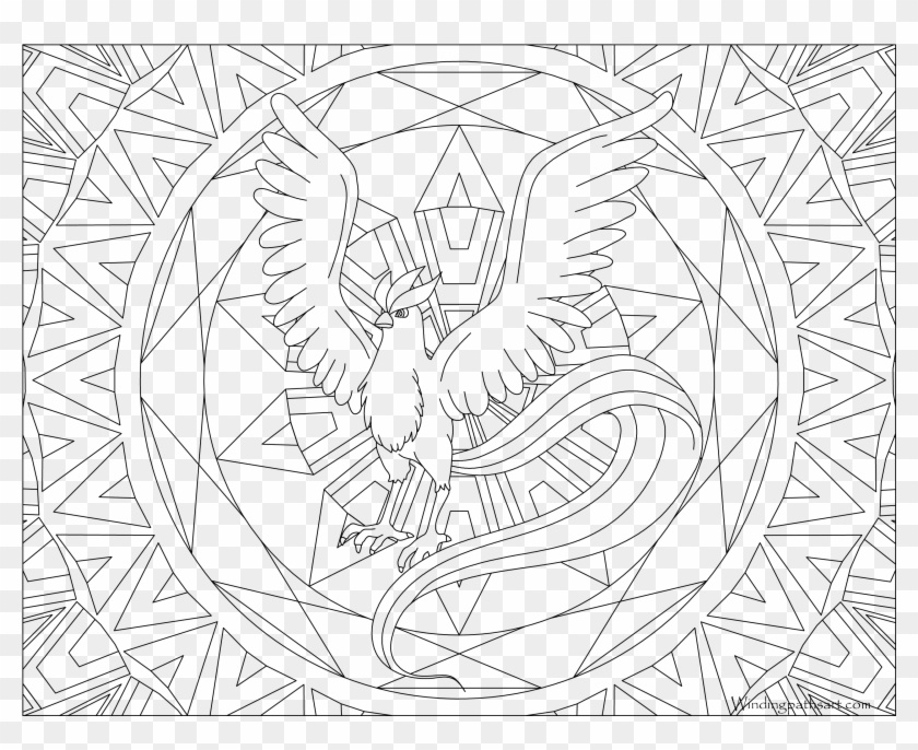 Articuno - Pokemon Articuno Mandala Clipart