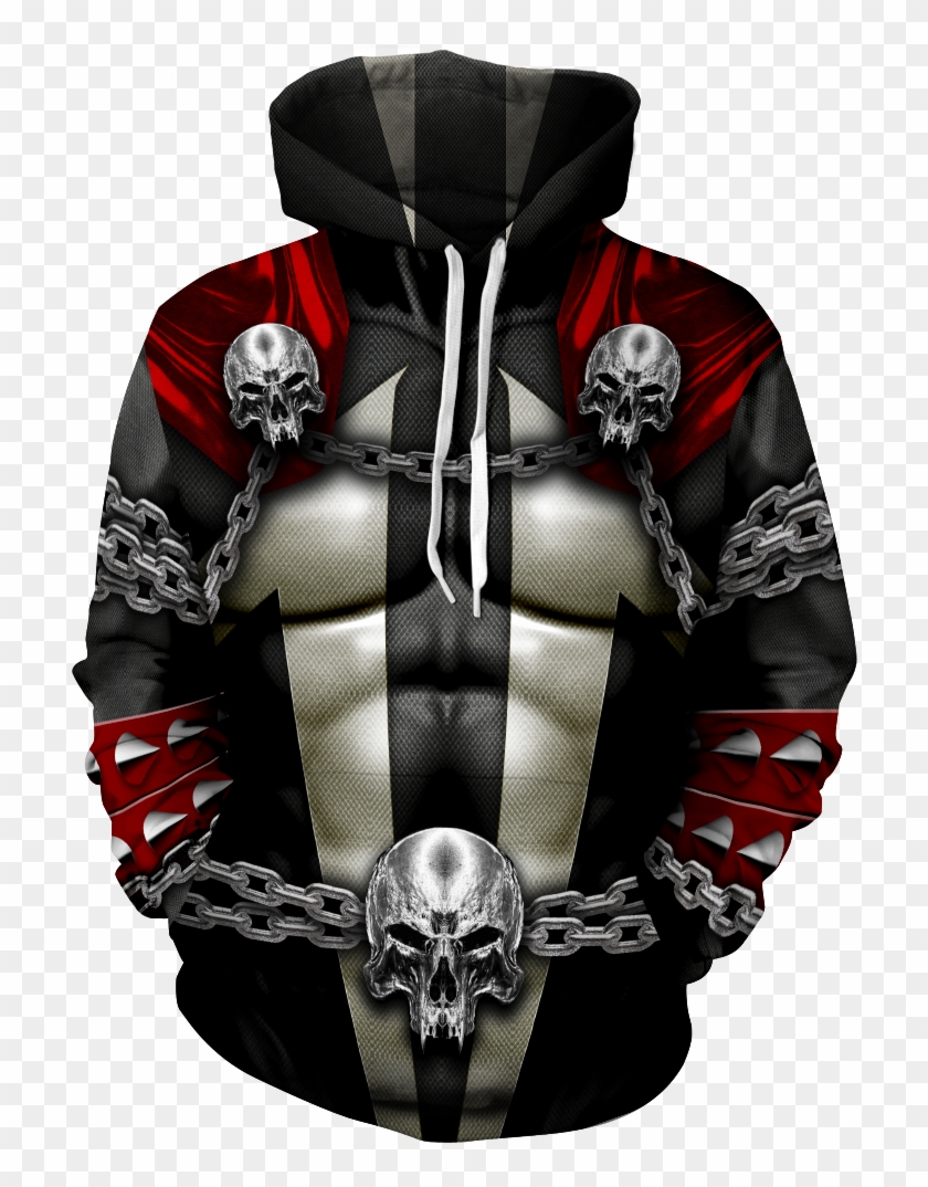 Spawn Unisex Hoodie - Skull Kiss Clipart