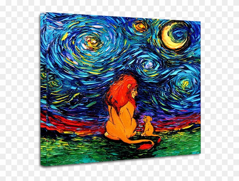 Lion King Art Starry Night - Starry Night Parody Art Clipart