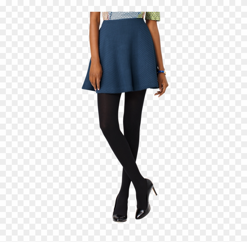 Perfect Circle Mini Skirt In Quilted Sponge - Tights Clipart
