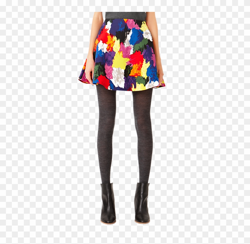 Perfect Circle Mini Skirt In Color Splash - Tights Clipart