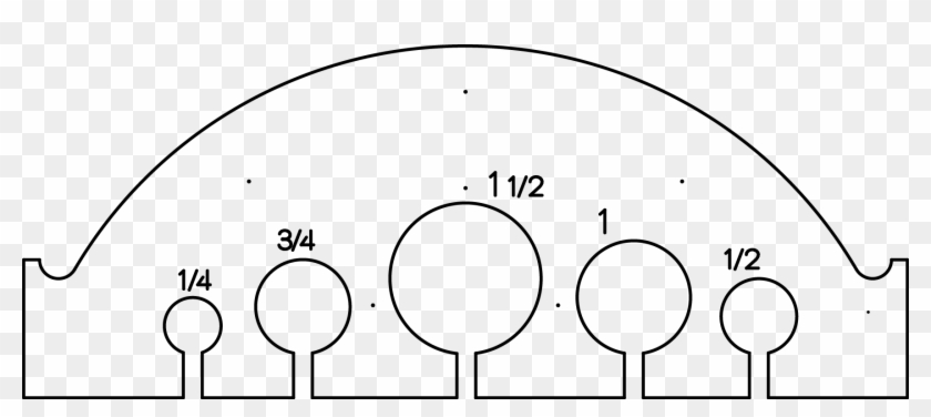 Curved X-hatch Perfect Circles Ruler - Circle Clipart