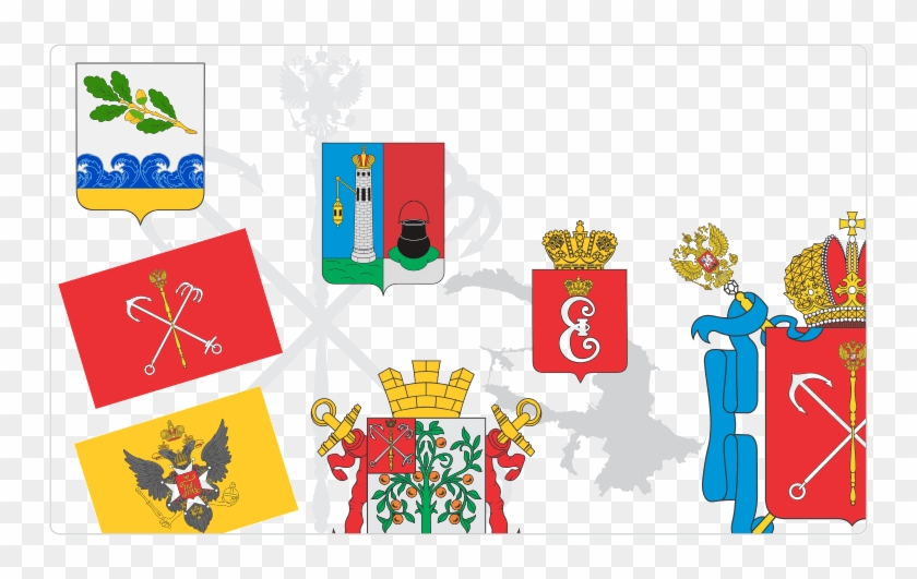 Heraldry Of St - Герб России Clipart #723827