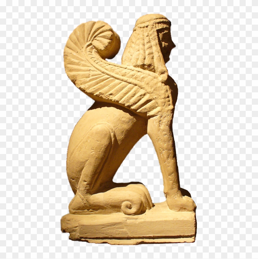 Chiusi Etrusc Sphinx - Carving Clipart #724764