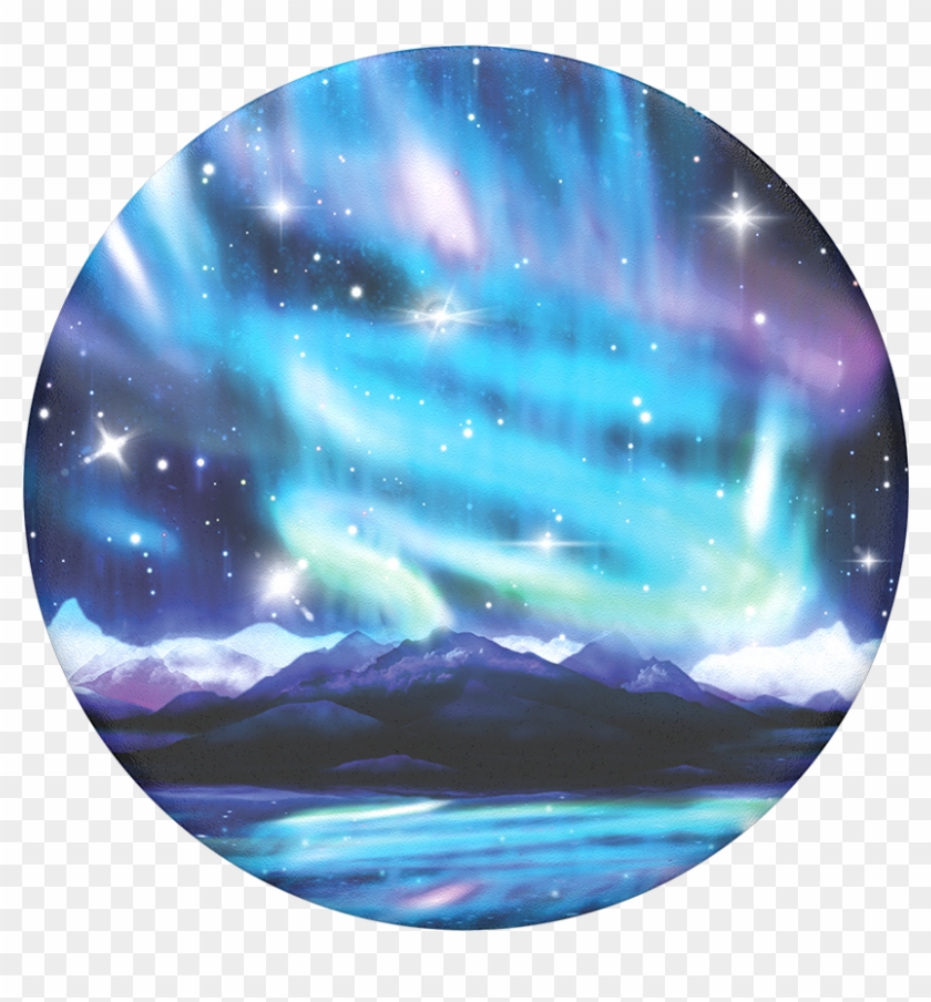 Northern Lights, Popsockets - Northern Lights Popsocket Clipart #725134