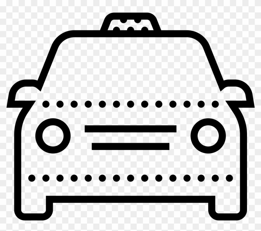 This Is An Icon Of A Taxi Cab - Taxi Icon White Clipart